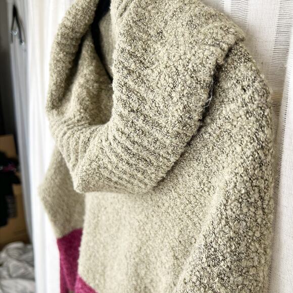 Royal Robbins Colorblock Magenta Brown Tan Cowl Neck Slouchy Pullover Size XL - Picture 3 of 5